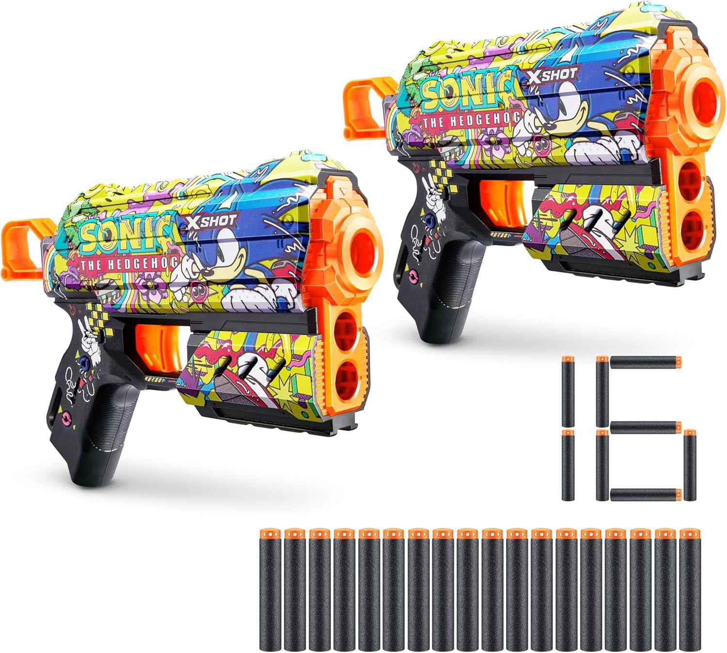 ZURU X-Shot Poppy Playtime Menace Timeout Blaster, 8 Darts