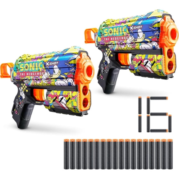 Sonic The Hedgehog Flux Hyper Spike Blaster 2-Pack (16 Darts)