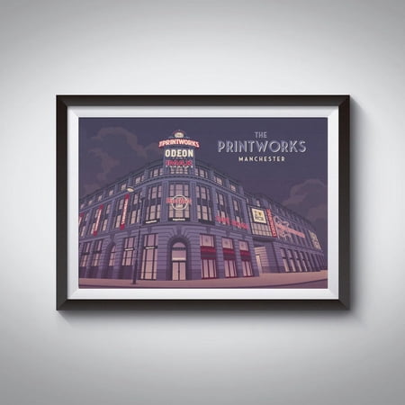 Printworks Manchester Print Manchester Travel Poster Odeon Cinema Withy Grove Architecture Print Music Venue Poster Hacienda