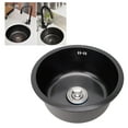 thumbnail image 1 of Single Bowl Kitchen Sink, Professional Stainless Steel Undermount Small Kitchen Sink Large Capacity Round Shape  for Bar, 1 of 7