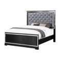 thumbnail image 4 of Cappola Upholstered Tufted Bedroom Set Silver and Black, 4 of 8