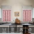 thumbnail image 3 of Kitchen Curtains 36 Inch Short - 3 Panel Set, Rod Pocket Window Curtain, Boho Floral Tribal Style, 100% Polyester for Farmhouse, Kitchen, Cafe, Bedroom, Easy Wash, 3 of 5