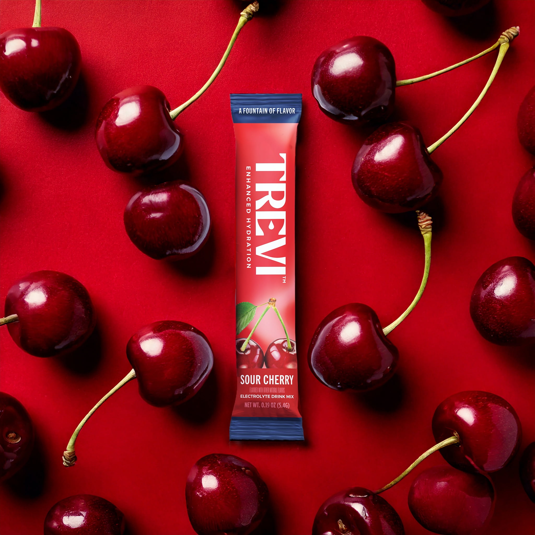 その他 FUJIRYOKI TREVI CLEAR ZERO Trevi Sugar Free Electrolyte Drink Mix - 7 Count Sour Cherry