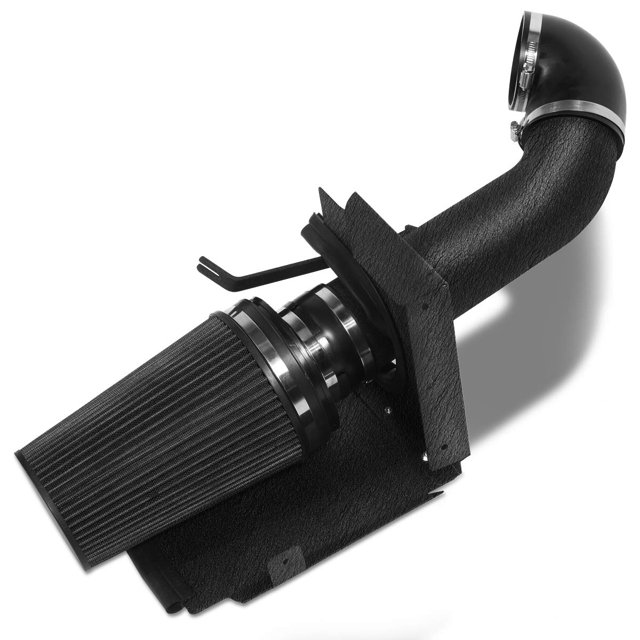 MOOSUN Tubo negro de entrada de aire frío de 4 pulgadas + protector térmico para GMC/Chevy V8 1999-2006 4.8L/5.3L/6.0L Silverado 1500/2500/3500 negro