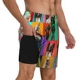 thumbnail image 2 of Lsque Cute doggies Pattern Swim Trunks- Bathing Suit Compression Liner - Beach Swim Shorts Swimwear - (S-3XL) - Stretch Quick Dry-Large, 2 of 6