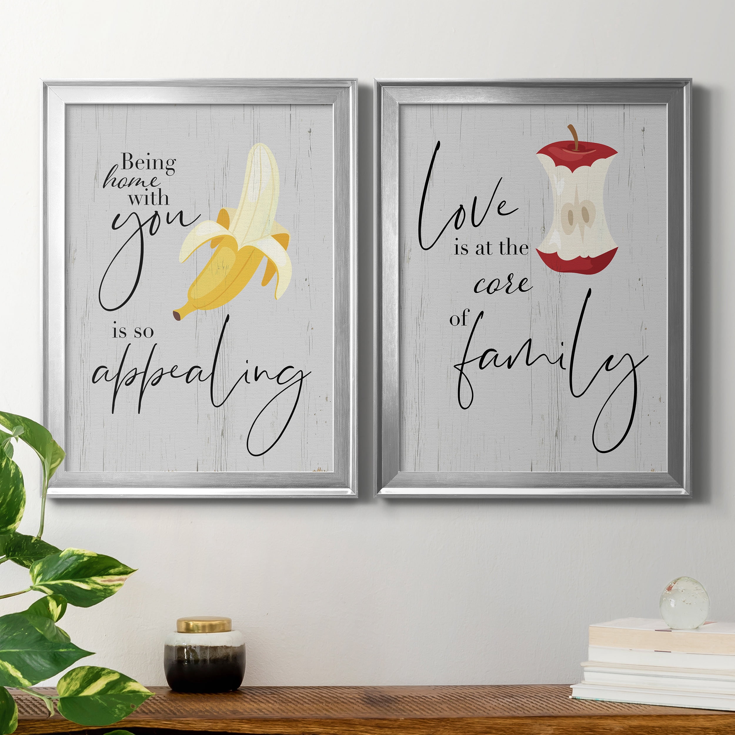 2 Piece Set So Appealing Premium Framed Canvas - Ready to Hang - 22.5 x 30.5 Each - Silver Frame
