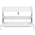thumbnail image 5 of Euroco Wood Twin XL Murphy Bed with Desk and LED Light, Storage Wall Bed with USB Charging Station, 5 of 12