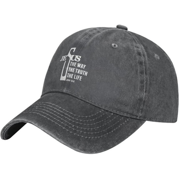 Hat Jesus The Way The Truth The Life John 14:6 Christi Baseball Cap Men Women Cowboy hat Trucker Hat Dad Cap Black