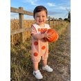 thumbnail image 5 of RUINIXCW Newborn Baby Boy Girl Game Day Outfit Infant Baby Boys Summer Fall Clothes Striped Romper Football Baseball Basketball Embroidery Doll Collar Short Sleeve Jumpsuit, 5 of 9