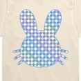 thumbnail image 2 of Instant Message - Bunny Head Rainbow Checker Short Sleeve Graphic T-Shirt, 2 of 5