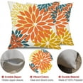 thumbnail image 6 of Orange Yellow Flower Pillow Covers 18x18 Inch Set of 2 Fall Throw Pillows Outdoor Waterproof Decor for Living Room Sofa Patio Funiture Garden Floral Polyester Pillow Covers 012E, 6 of 6