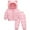 Pink, variant on ATAIKU 6M-5T Toddler Baby Boy Girl Cute Hooded Puffer Jacket with Pants Kids Winter Snowsuit Lightweight Down Outwear