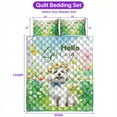 thumbnail image 5 of Maltese Hello Spring Time Flower Floral Nature Quilt Bedding Set Maltese Dog Lover Gifts Idea 1 Blanket Bed Cover 2 Pillowcases - 02031, 5 of 5