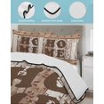 thumbnail image 3 of Quilt King Size Bedding Set, Vintage Farmhouse Reversible Summer Quilt 3 Pieces, Retro Home Text Country Star Wooden Lightweight Bedspreads Coverlets with 2 Pillow Shams for All Seasons, 3 of 5