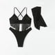 thumbnail image 4 of Trajes de Baño de Bikini de Mujer Nuevo Traje de Baño Casual Sexy Sólido Dividido, Ropa de Playa de Poliéster para Uso Diario, Piscina Y Mar de Verano, 4 of 7