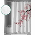 thumbnail image 2 of Shower Curtain Country Watercolor Pink Flower Waterproof Shower Curtain Set with Hooks for Bathroom Showers,Stalls and Bathtubs,54x78InSummer Wild Flower, 2 of 9