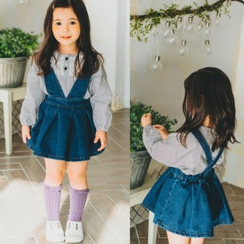 Baby denim tutu dress deals