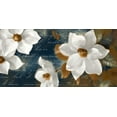thumbnail image 2 of Loreth, Lanie 24x14 White Modern Wood Framed Museum Art Print Titled - Magnolia Aglow Navy I, 2 of 4