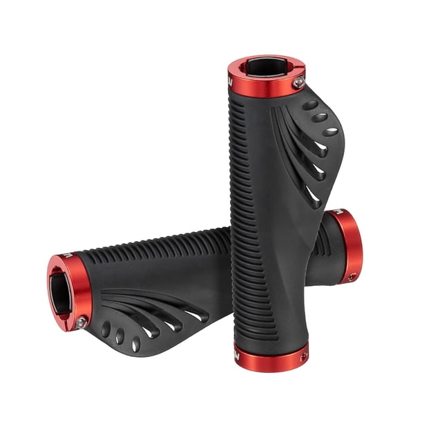 W-628 Red Universal 22.2Mm Bicycle Handle Cover Rubber Ergonomic Grip Bar Plugs Non Slip Design