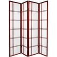 thumbnail image 2 of Legacy Decor Double Cross Shoji 4 Panel Room Divider, Cherry, 2 of 6