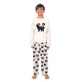 thumbnail image 4 of Black Cat Matching Family Christmas Pajamas With Dog, Christmas Lights Cat Holiday PJs, Plus Sizes, With Pockets, 4 of 7