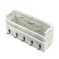 thumbnail image 5 of letter holder, hanging mail sorter organizer wall-mounted with 5 hooks, rustic wood keychain for wall decoration, 5 of 6
