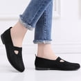 thumbnail image 4 of Wensltd Women Solid Color Breathable Knitted Ballet Flats Comfy Lightweight Round Toe Casual Walking Shoes, 4 of 7