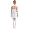 thumbnail image 2 of CHICTRY Lyrical Dance Dress for Girls Halter Rhinestone Tank Leotard Tulle Skirts Ballet Dancewear White 14, 2 of 7