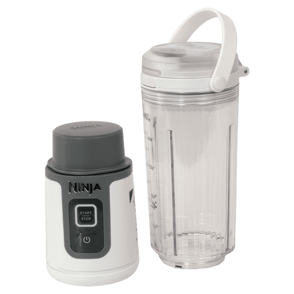 Ninja Blast 18oz Portable Blender with Flat Lid & Blade Cover (White)
