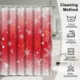 thumbnail image 6 of Winter Wonderland Snowflake Shower Curtain for Bathroom White Snowflakes Pattern on Christmas Red Background Shower Curtain Waterproof Fabric for Bathroom Decor 36Wx72L inches, 6 of 6