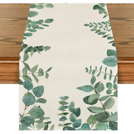 

Artoid Mode Greenery Eucalyptus Leaves Table Runner for Spring Summer 13 x 72