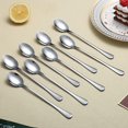 thumbnail image 4 of Long Handle Spoon, Coffee Stirrers, Premium Stainless Steel Ice Cream Spoon, Cocktail Stirring Spoons, Tea Spoons, Set of 8 (Silver), 4 of 7