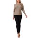 thumbnail image 2 of Suéteres de manga larga de batwing para mujer Inspire Chic, holgados, con cuello redondo, sin hombros, color marrón, 2 of 6