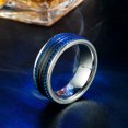 thumbnail image 5 of Unisex Two Tone Blue And Black Gear Ring Stainless Steel European And American Style Jewelry Sizes 7 To 12 Men, 5 of 7
