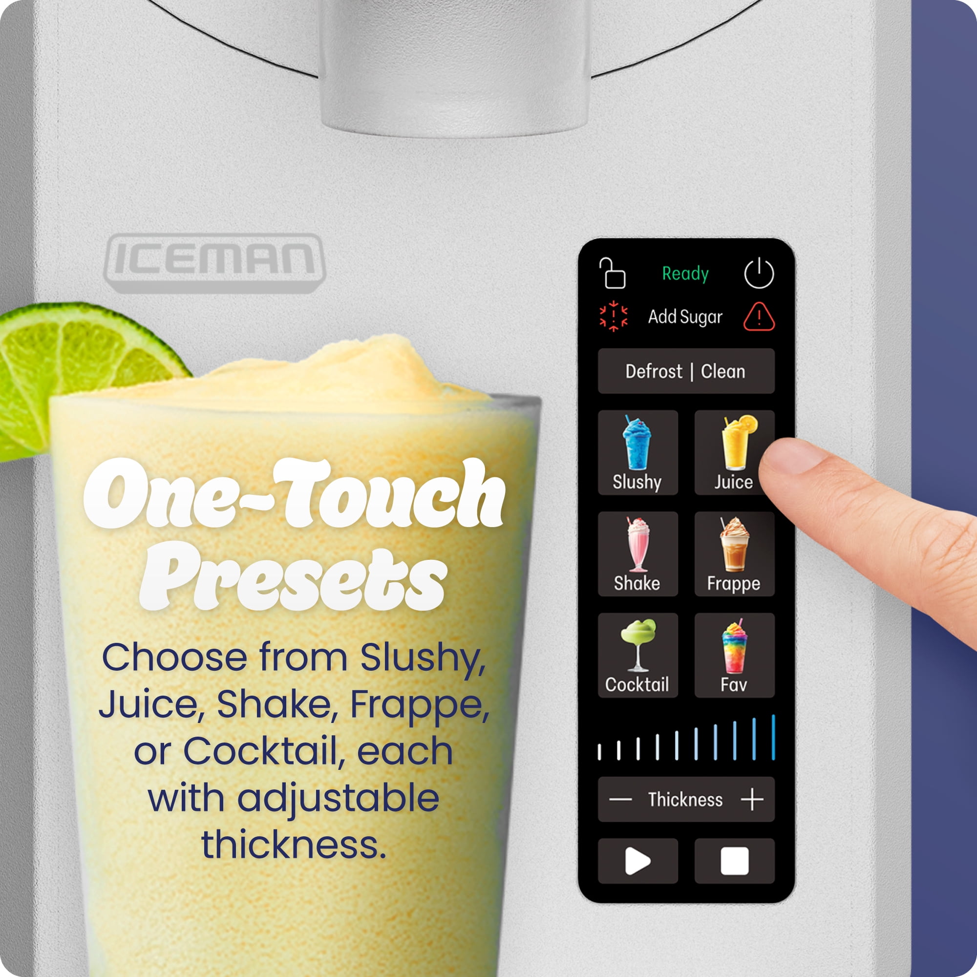 Iceman Slush-Ease Max 64 oz. Slushy Maker with Touch Controls and