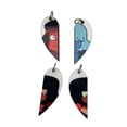 thumbnail image 5 of Reversible Ruby Sapphire Garnet Heart Necklaces Keyrings or Earrings| Couples or BFF Gift | Steven Universe Gift for Him or Her, 5 of 5