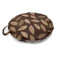 thumbnail image 1 of Leaves Round Floor Cushion with Handle, Autumn Leaves Pattern in Earth Tones, Decorative Pillow for Living Room & Dorms, 18" Round, Cocoa Champagne, by Ambesonne, 1 of 4