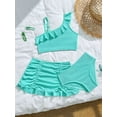 thumbnail image 5 of LRen Kids Bathing Suits Girls 2 Piece Ruffles Bikini Swimwear for Kids Girls Funny Summer Rash Guard Swimsuit Girl Beach Swimwear Girls'Swimwear Bikini Set, 5 of 8