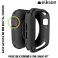 thumbnail image 2 of ORUYROP Compatible with Apple Watch 44mm Bumper Case, Quattro Series Rugged Case for Apple Watch SE and iWatch Series 6 5 4, Military Grade Durable Protective Cover, Flexible Shock Proof, Blac, 2 of 7