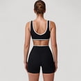 thumbnail image 5 of Women's High Waist Crossover Athletic Shorts with Stretch Fabric and Flattering V Front Waistband - Large, Black, 5 of 7