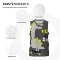 thumbnail image 3 of Rocae Cute Dinosaur for Men's Basketball Jersey Lightweight and Breathable Athletic Tank Top,Quick-Drying Sports Jersey 3X-Large, 3 of 9
