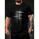 thumbnail image 1 of Camiseta informal de cuello redondo para hombre, de verano, de manga corta, de punto con estampado gráfico, 100 % algodón, ligeramente elástica, corte regular, 140 g/m² - Camiseta negra, camisetas inf, 1 of 6