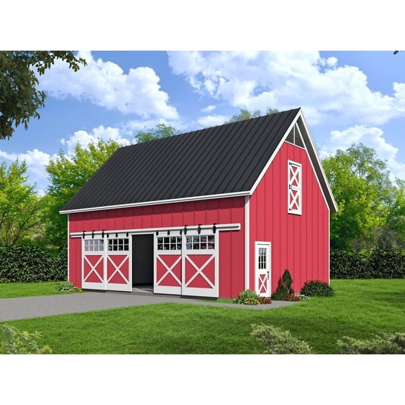 763-2068: Barn & outbuilding Country 0 Bed, 0 Bath Luxury Home Plan, 0 Sq Ft: Full Blueprints with License to Build by Home Plan Marketplace - Lesuto