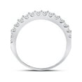 thumbnail image 4 of 14kt Or Blanc Femmes Ronde Pavé Serti Diamant Simple Rangée Bande de Mariage 1/2 Cttw, 4 of 4