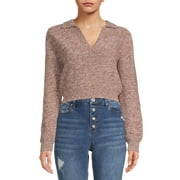 Madden NYC Junior's Cut Out Sweater with Collar