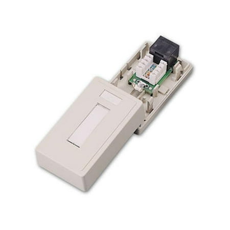 UPC: 0757120038351 | C2G 1-Port Cat5E Surface Mount Box – White