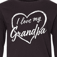 thumbnail image 4 of Inktastic I Love My Grandpa in White Chalk Heart Long Sleeve Youth T-Shirt, 4 of 5