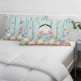 thumbnail image 4 of Easter Pillow Covers 12"x20", Spring Rabbit Feet Eggs Flower Green Wooden Grain Soft Brushed Microfiber Breathable Throw Pillow Covers, Decorative Pillowcase with Zipper for Couch Sofa Bedroom, 4 of 9