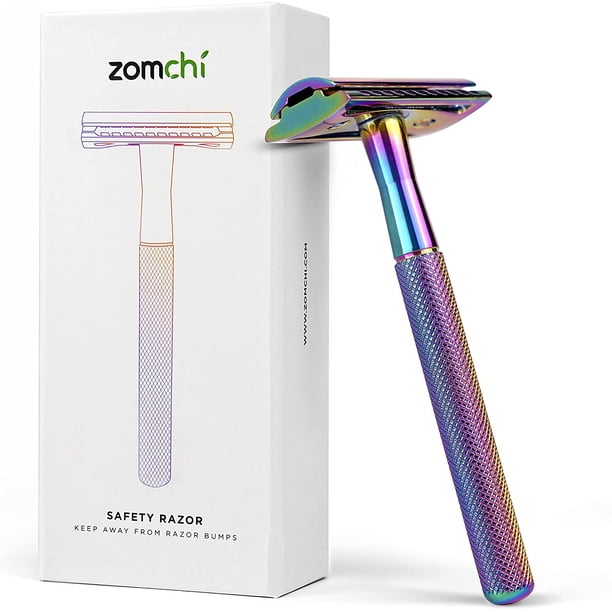Rainbow Razor Zomchi Double Edge Safety Razor \u2 3 Shaving Razor for Women and Men ...