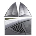thumbnail image 3 of 2 piezas de s de triángulo para ventana trasera, calcomanías de ajuste, cubierta de marco para Tesla Model Y, piezas de repuesto de moda negro brillante Soledad Etiqueta de la ventana trasera, 3 of 7